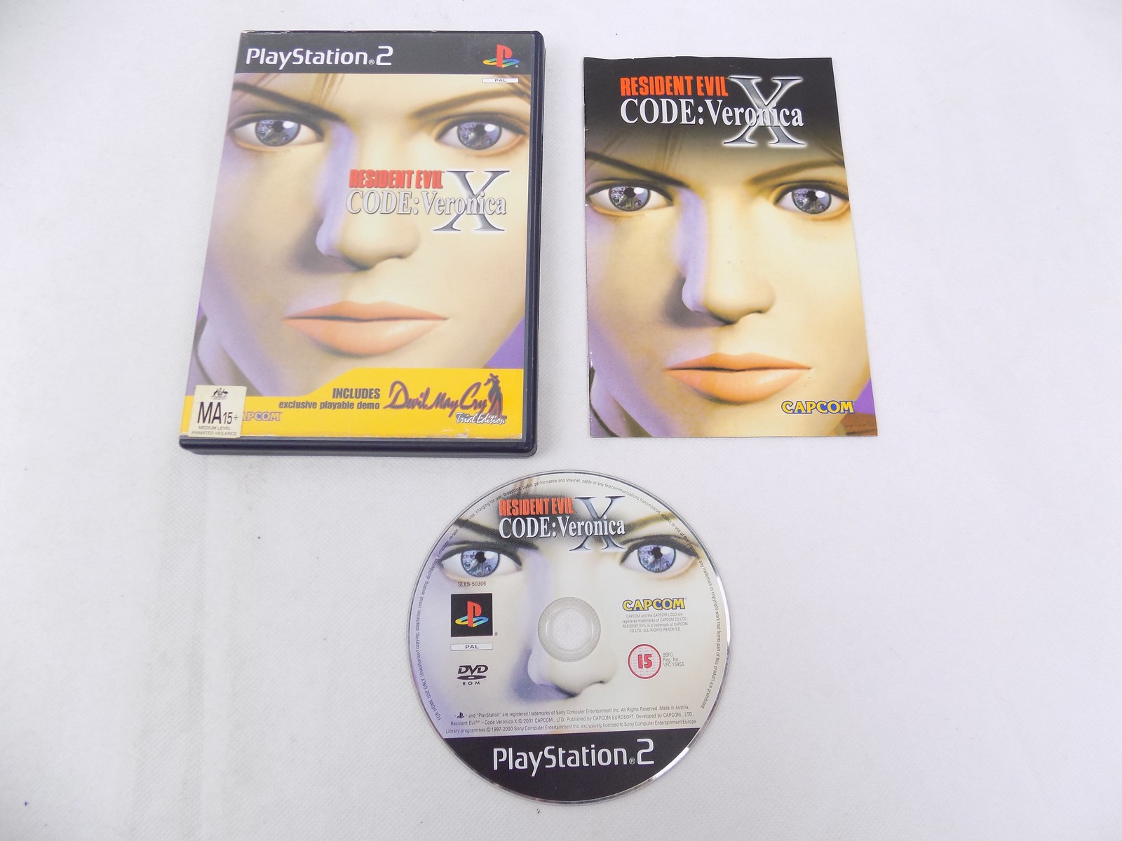 Mint Disc Playstation 2 Ps2 Resident Evil Code Veronica X Inc Manual