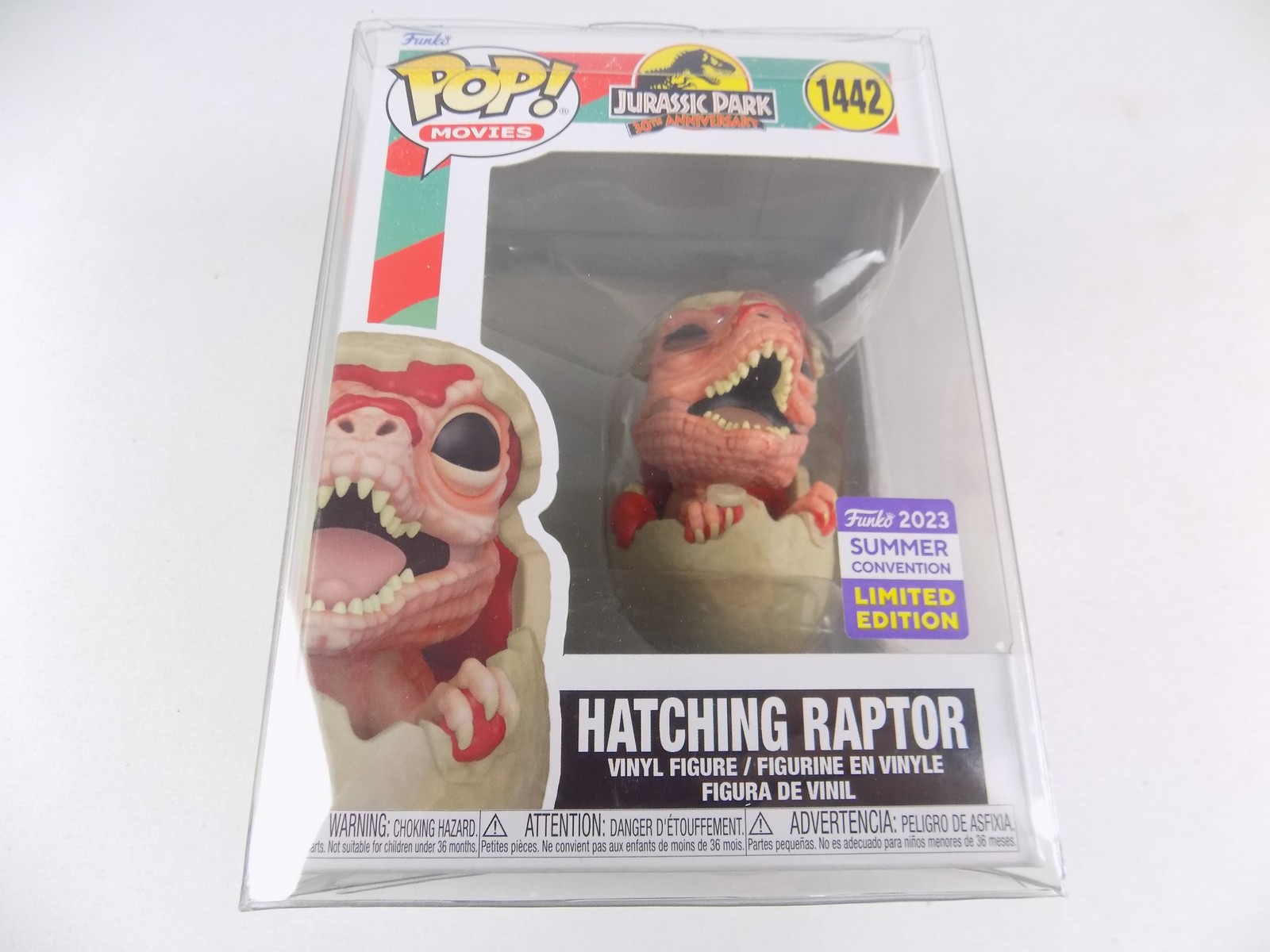 Brand New Funko Jurassic Park Hatching Raptor 1442 Pop Figure