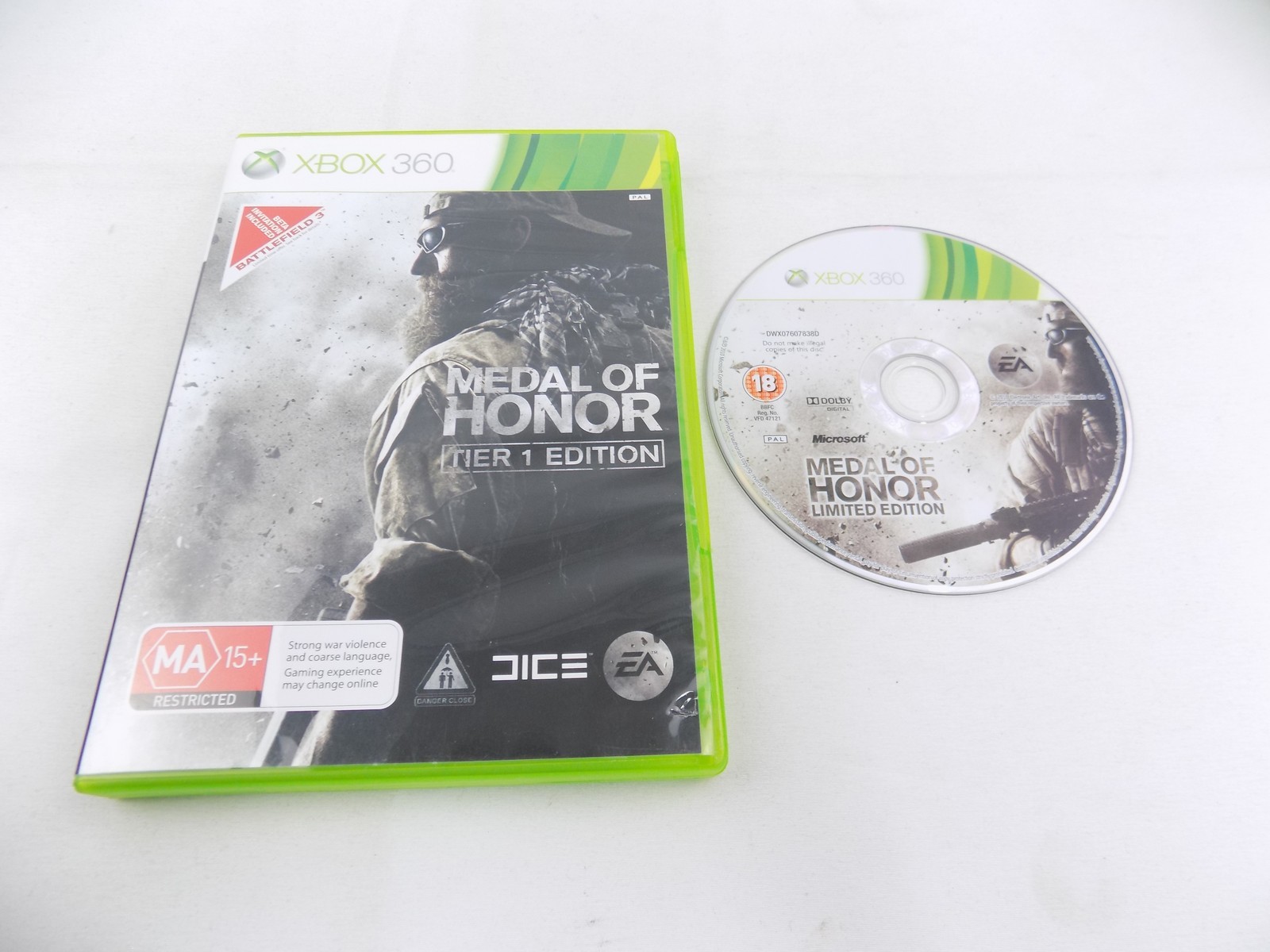 Mint Disc Xbox Medal Of Honor Tier Edition No Manual Free