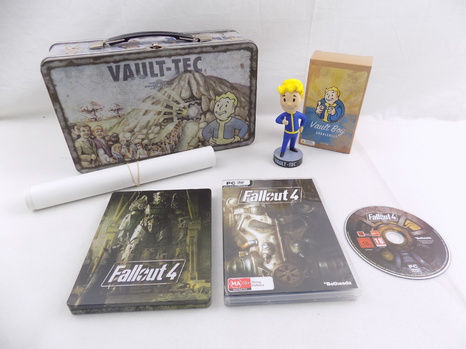 Complete Fallout 4 Nuke Edition Collectors Vault Tech Lunchbox PC ...