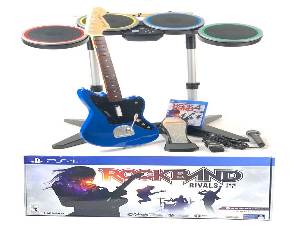 Like New Boxed Playstation 4 Ps4 Rock Band 4 Band Bundle Guitar Hero ...