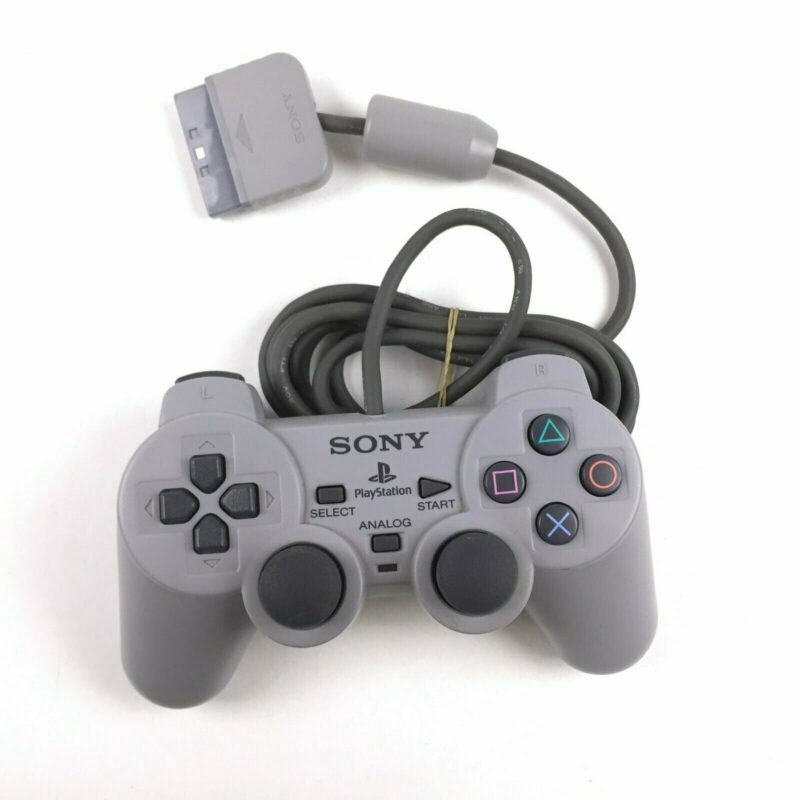 Like New Genuine Sony PlayStation 1 / 2 Controller Grey Analog Dual ...