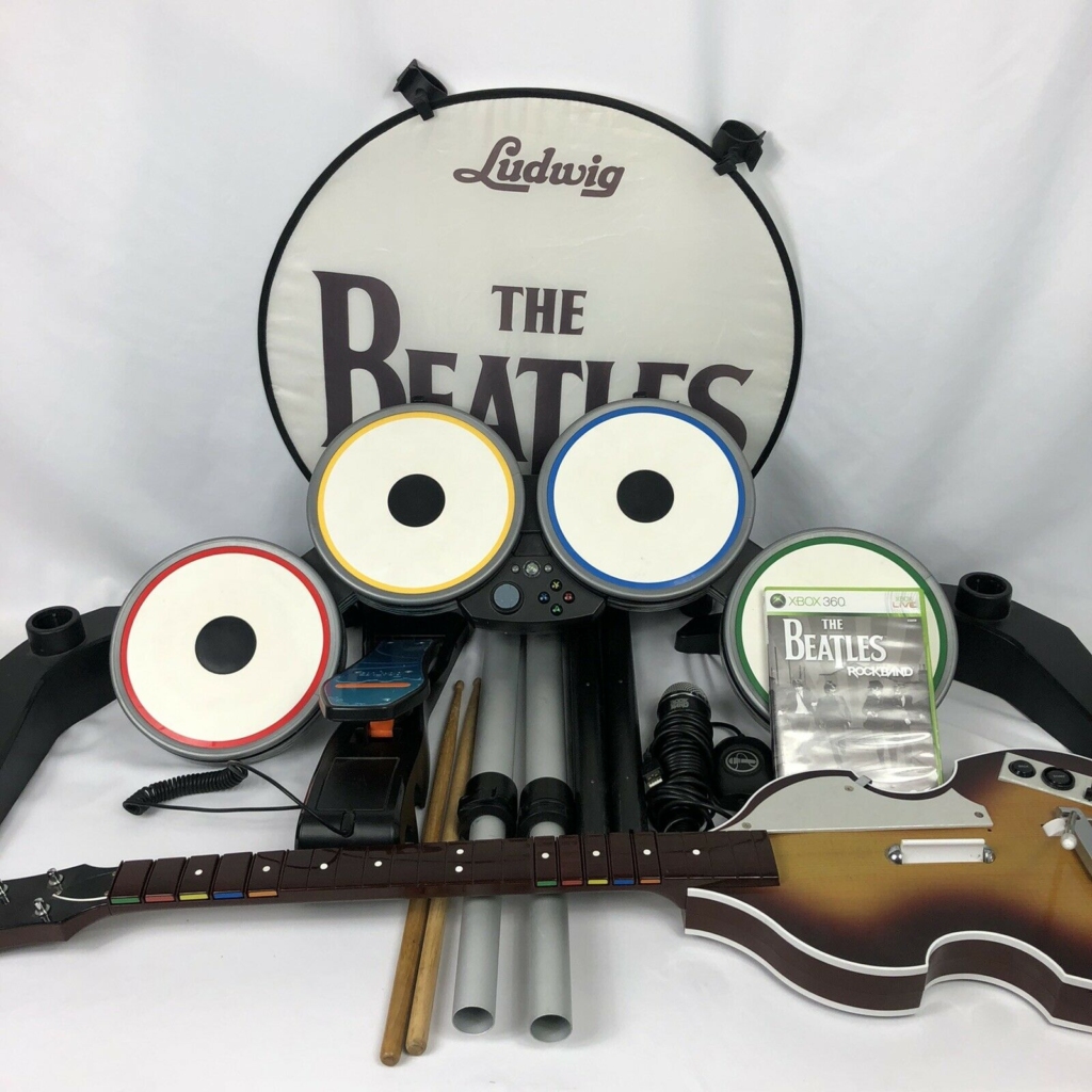 Beatles rock band sale guitar xbox 360