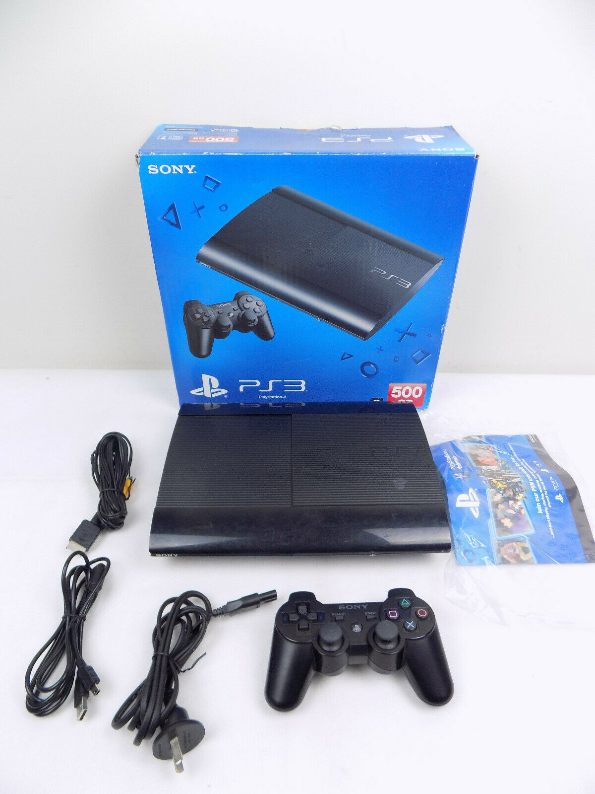 Boxed Ps3 Playstation 3 Super Slim Console CECH-4002C 500 Gb ...