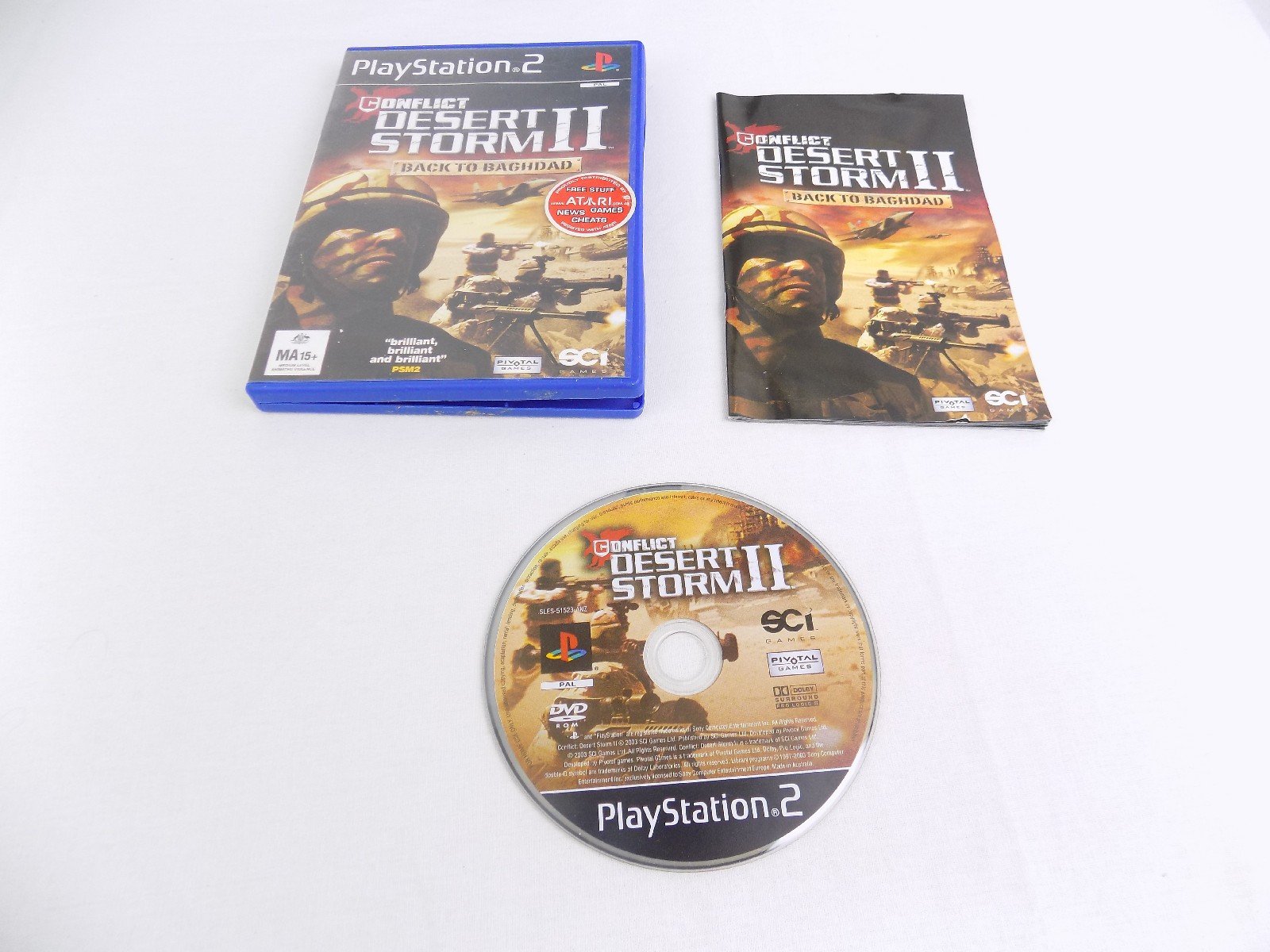 Mint Disc Playstation 2 Ps2 Conflict Desert Storm II 2