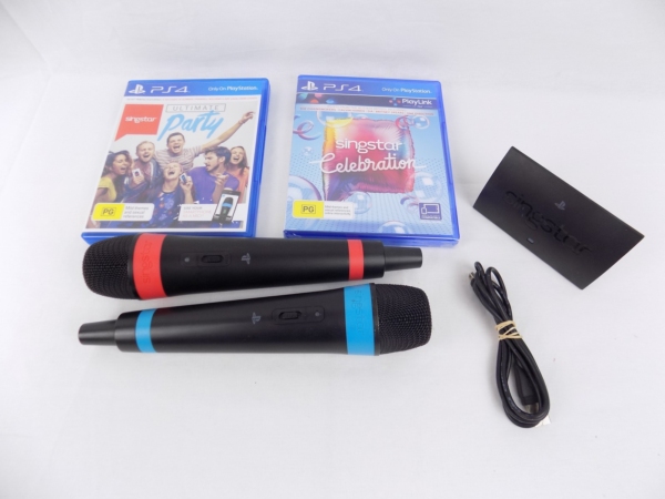 PlayStation SINGSTAR MICROPHONES With 2 Sing It Games