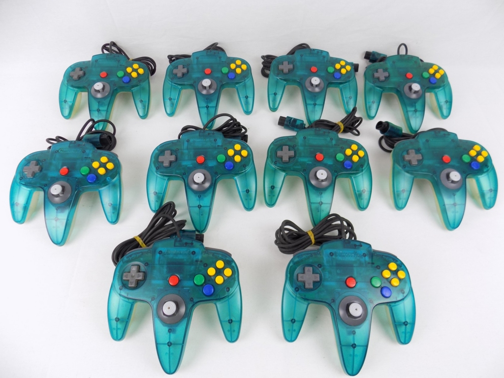 n64 clear blue controller