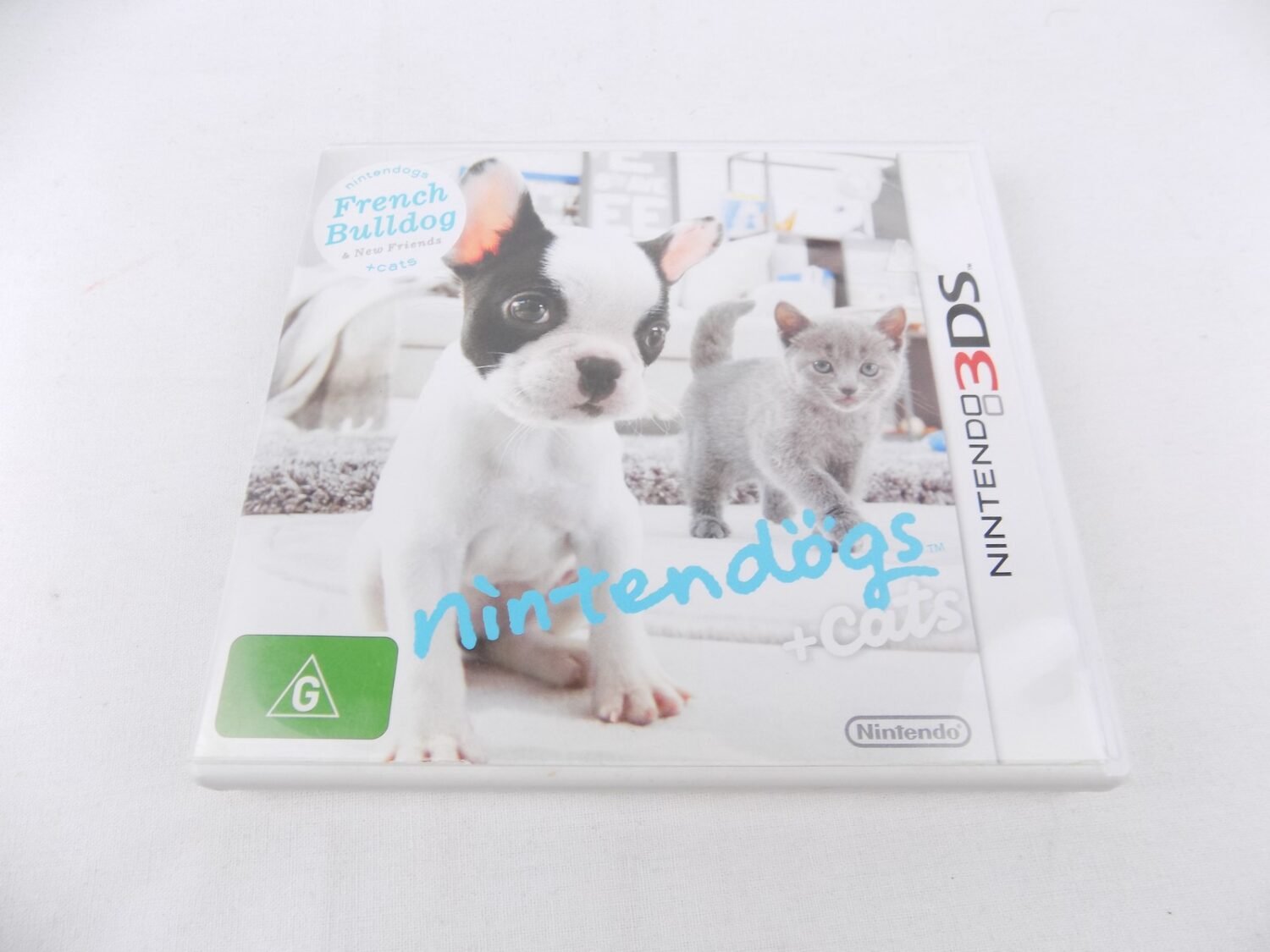 Like New Nintendo 3DS Nintendogs + Cats French Bulldog & New Friends