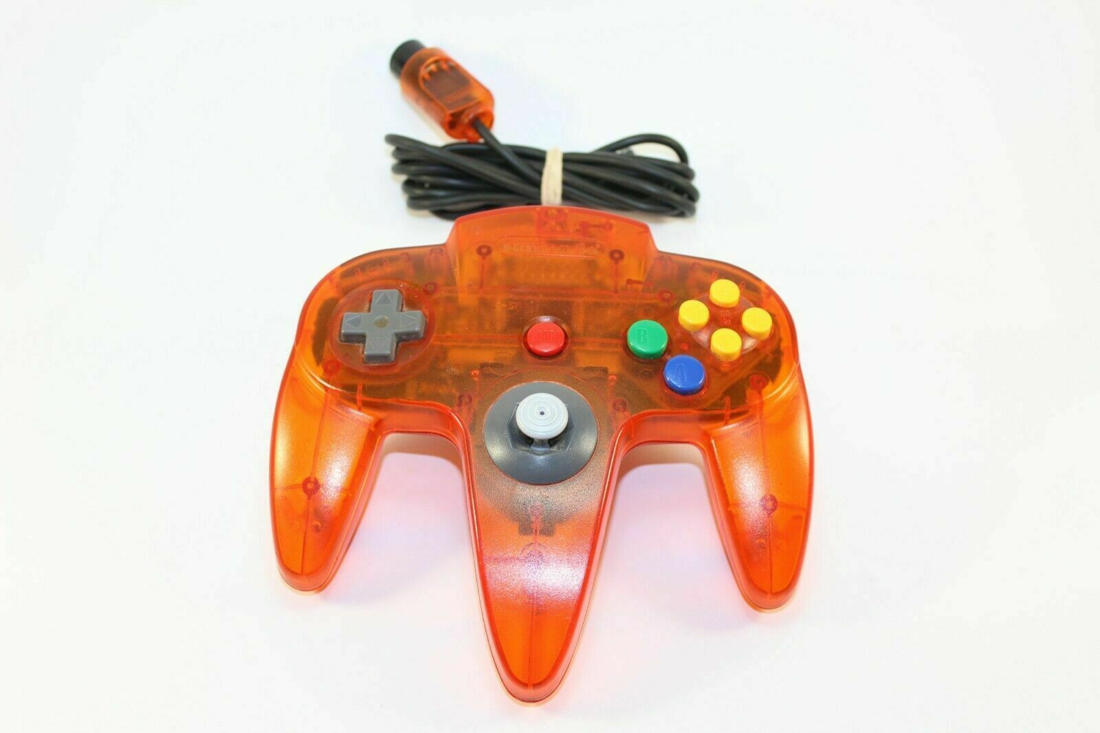 Like New Genuine Clear Fire Orange Nintendo 64 N64 Controller – 9/10 ...