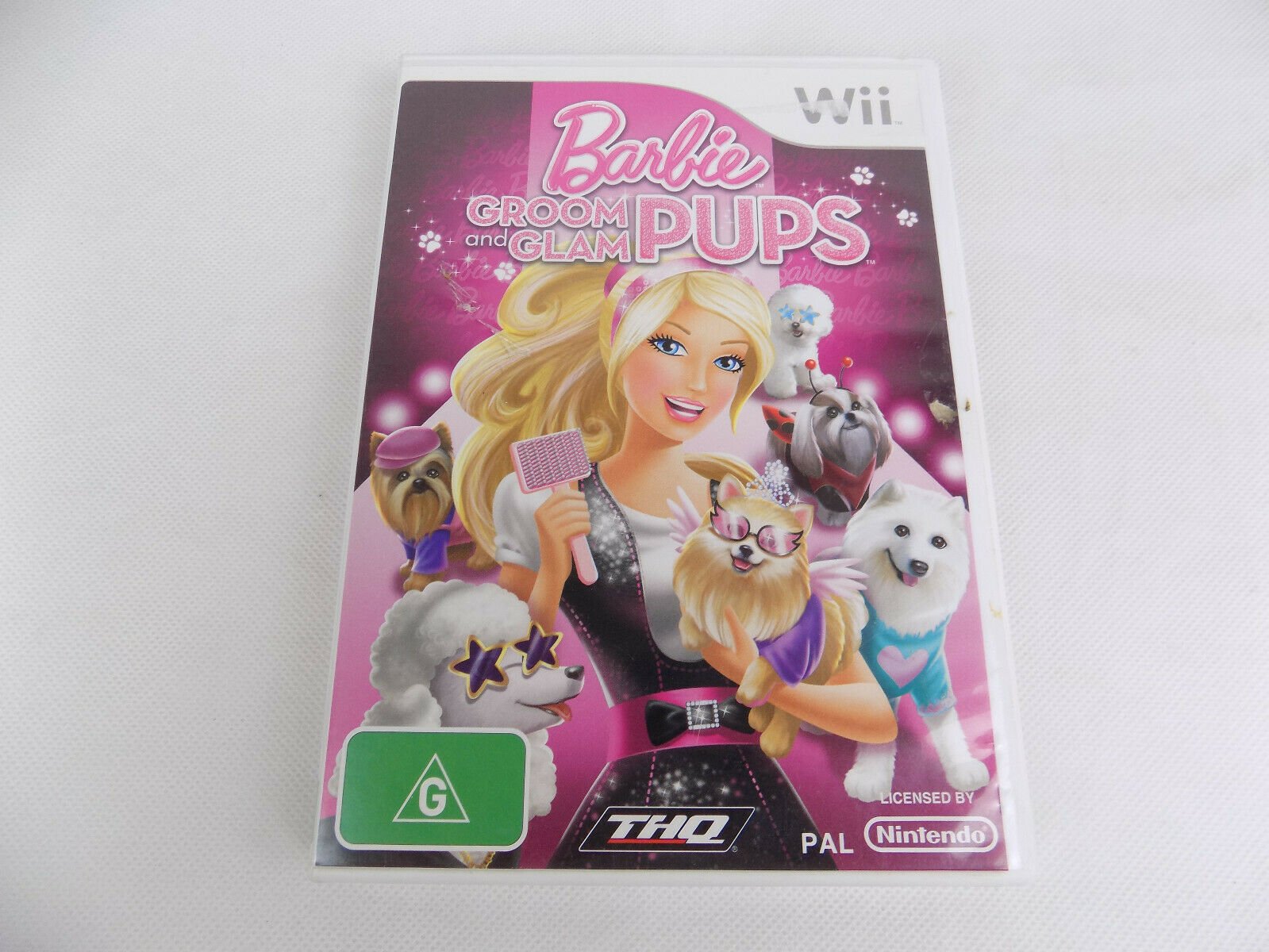 Mint Disc Nintendo Wii BARBIE Groom and Glam Pups Wii U Comp. - Inc Manual