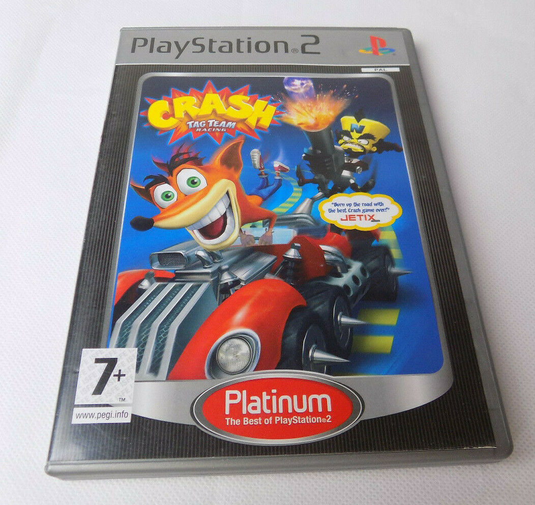 Mint Disc Playstation Ps Platinum Crash Tag Team Racing Inc Manual