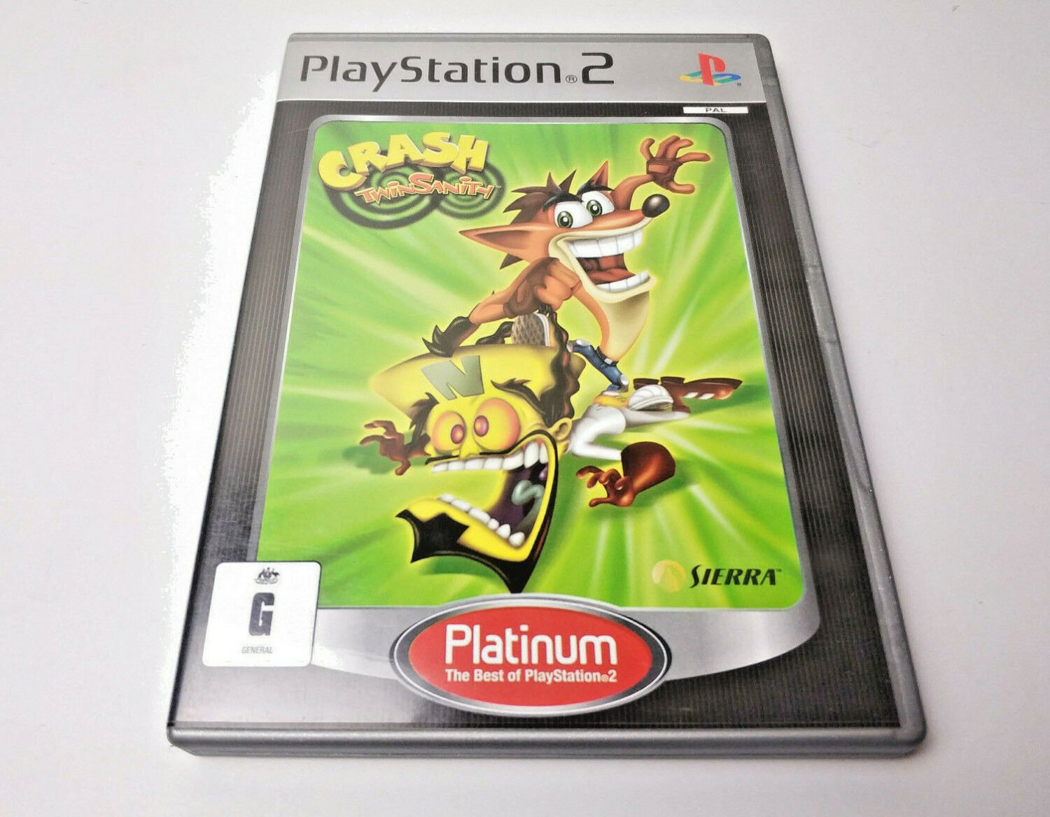 Mint Disc Playstation 2 Ps2 Platinum Crash Twinsanity - Inc Manual