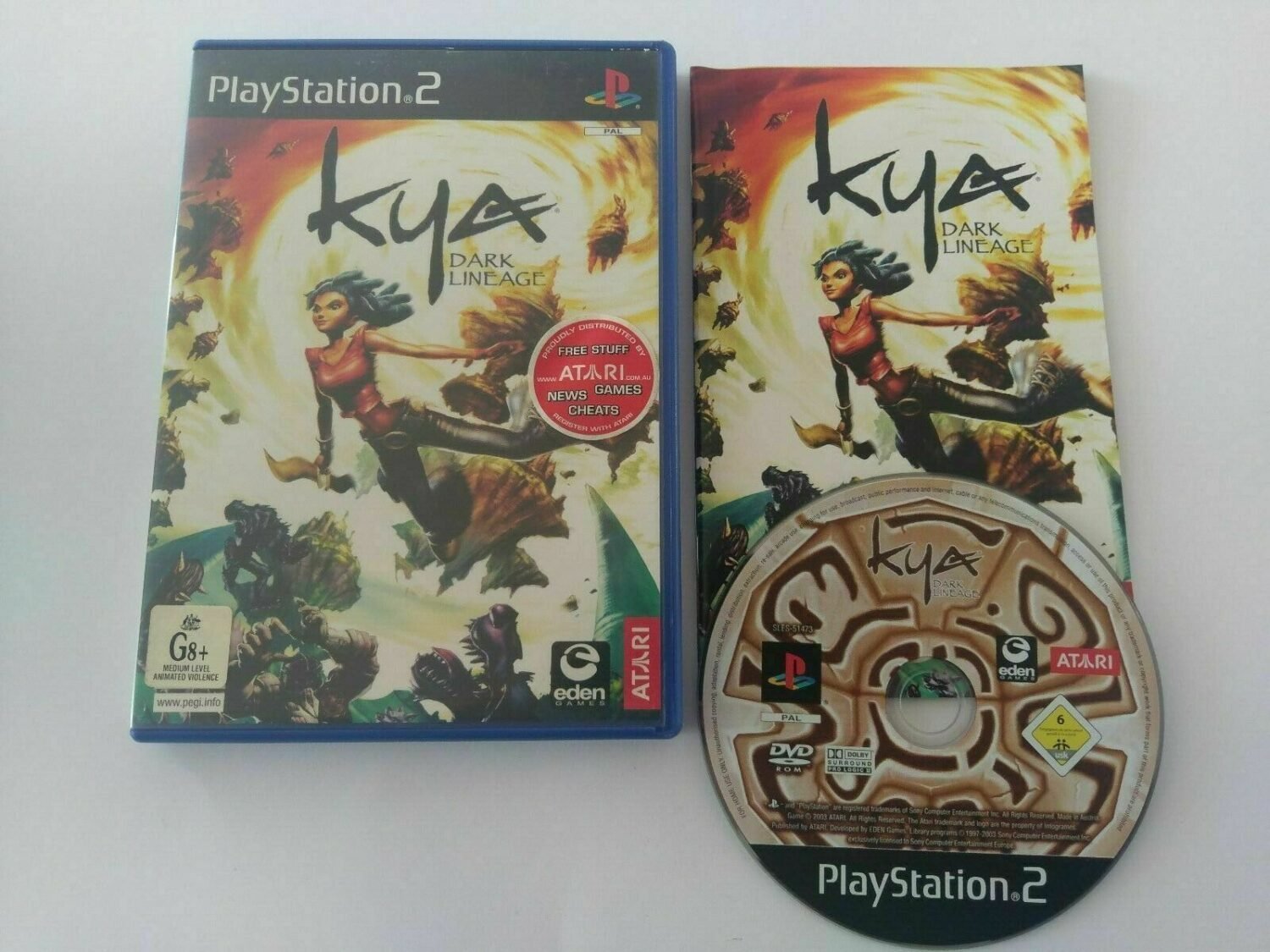 Mint Disc Playstation 2 Ps2 KYA Dark Lineage - Inc Manual