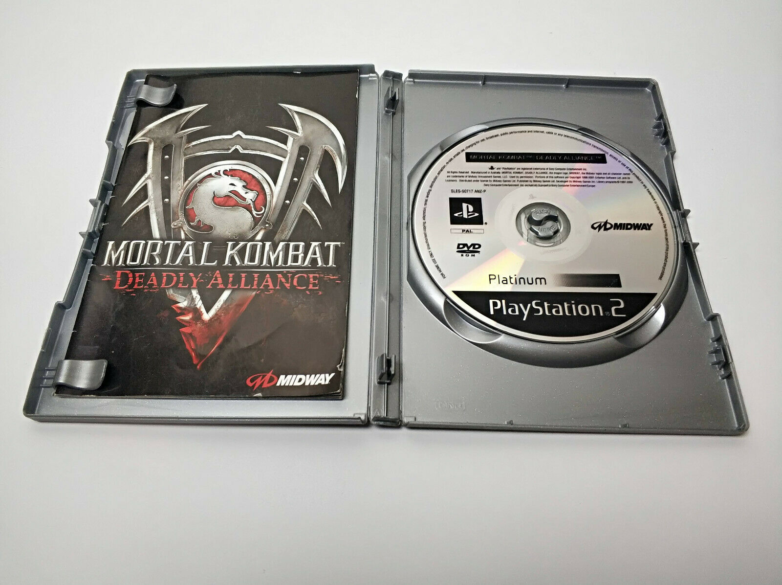 Mint Disc Playstation 2 Ps2 Platinum Mortal Kombat Deadly Alliance ...