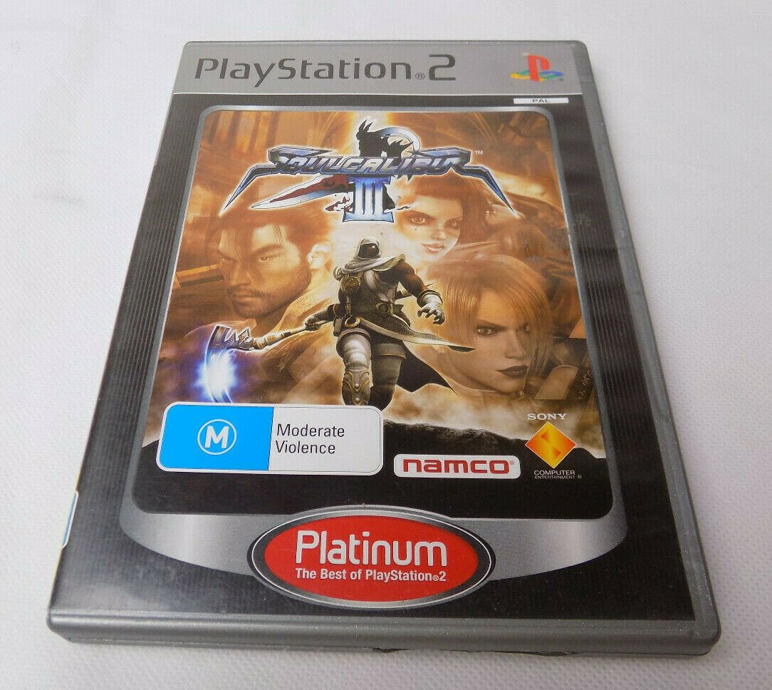 Mint Disc Playstation 2 Ps2 Platinum Soul Calibur 3 Soulcalibur III - Inc Manual