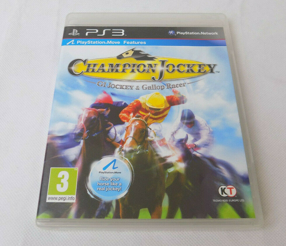 Mint Disc Playstation 3 Ps3 Champion Jockey G1 & Gallop Racer – Inc Manual  - Starboard Games