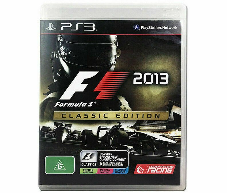 Mint Disc Playstation 3 Ps3 F1 2013 Formula 1 One 2k13 13 Classic Edition - Inc Manual
