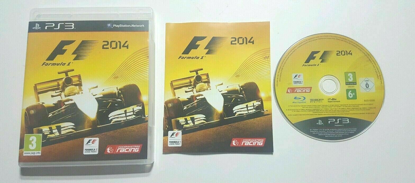 Mint Disc Playstation 3 Ps3 F1 2014 Formula One 2k14 14- Inc Manual
