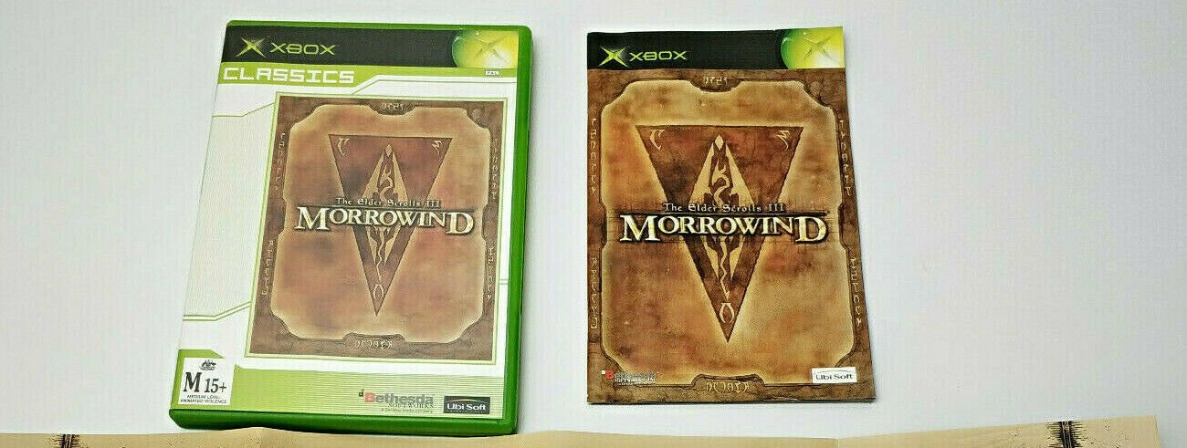 Mint Disc Xbox Original Classics The Elder Scrolls 3 Morrowind III  Works on Xbox 360 - Inc Manual