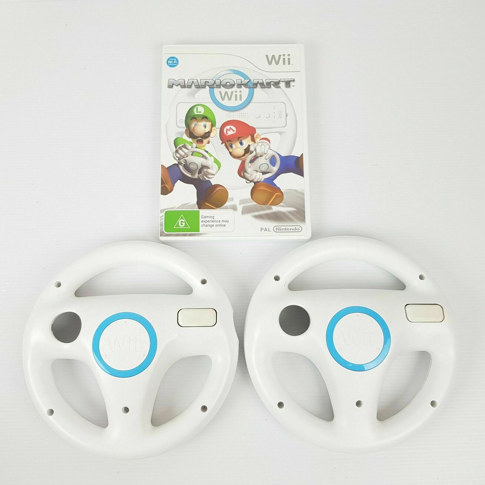 Mario Kart Bundle Nintendo Wii Game with 2 Steering store Wheels Tested