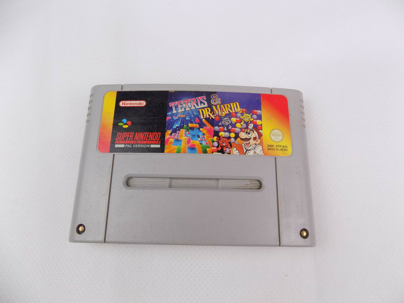 SNES Super Nintendo Tetris & Dr. Mario DR and AUS PAL Like New - PAL -  Grade A