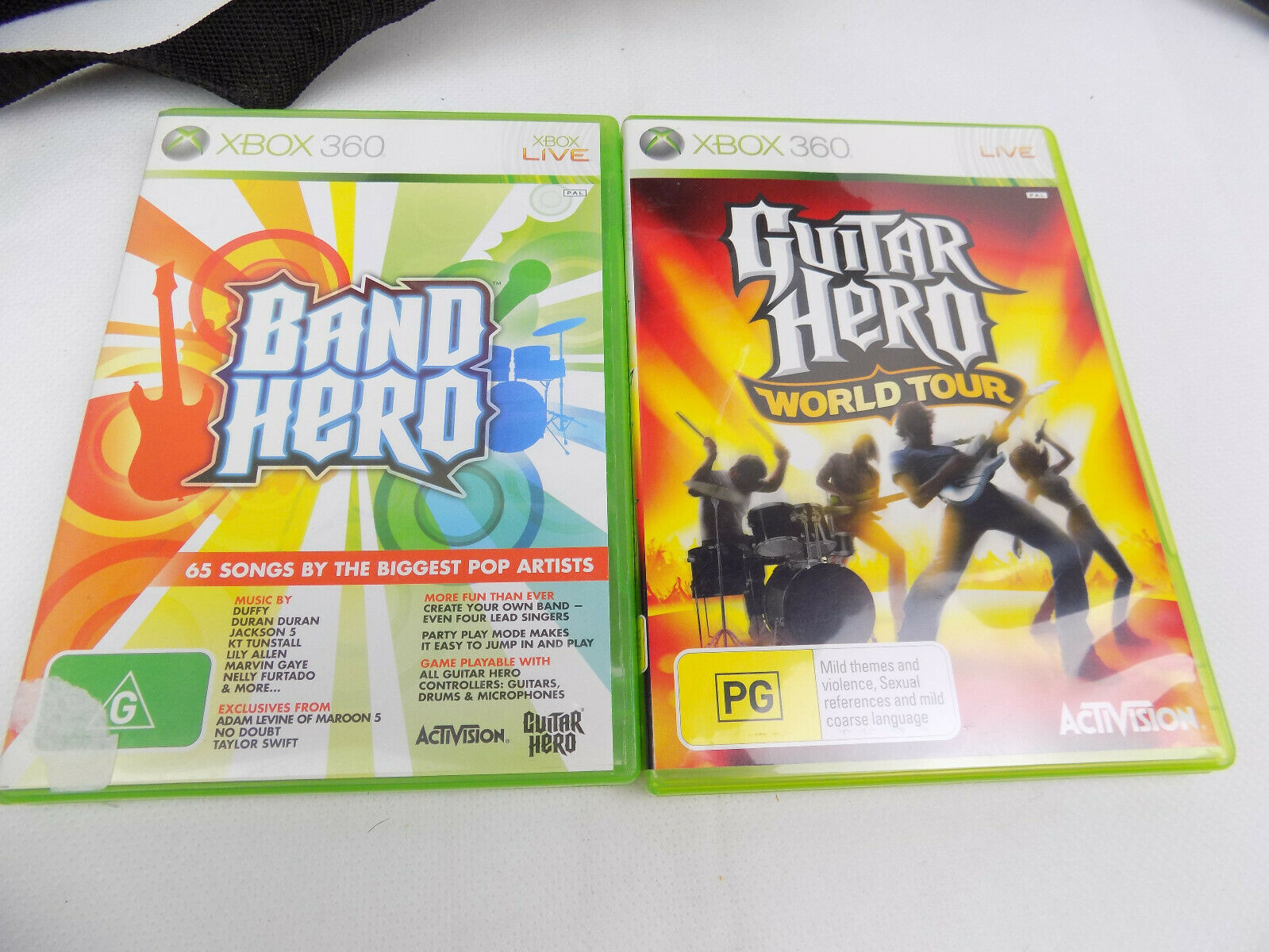 Xbox 360 Guitar Hero Gibson Les Paul Wireless Controller popular w/ 4 Guitar Hero Games