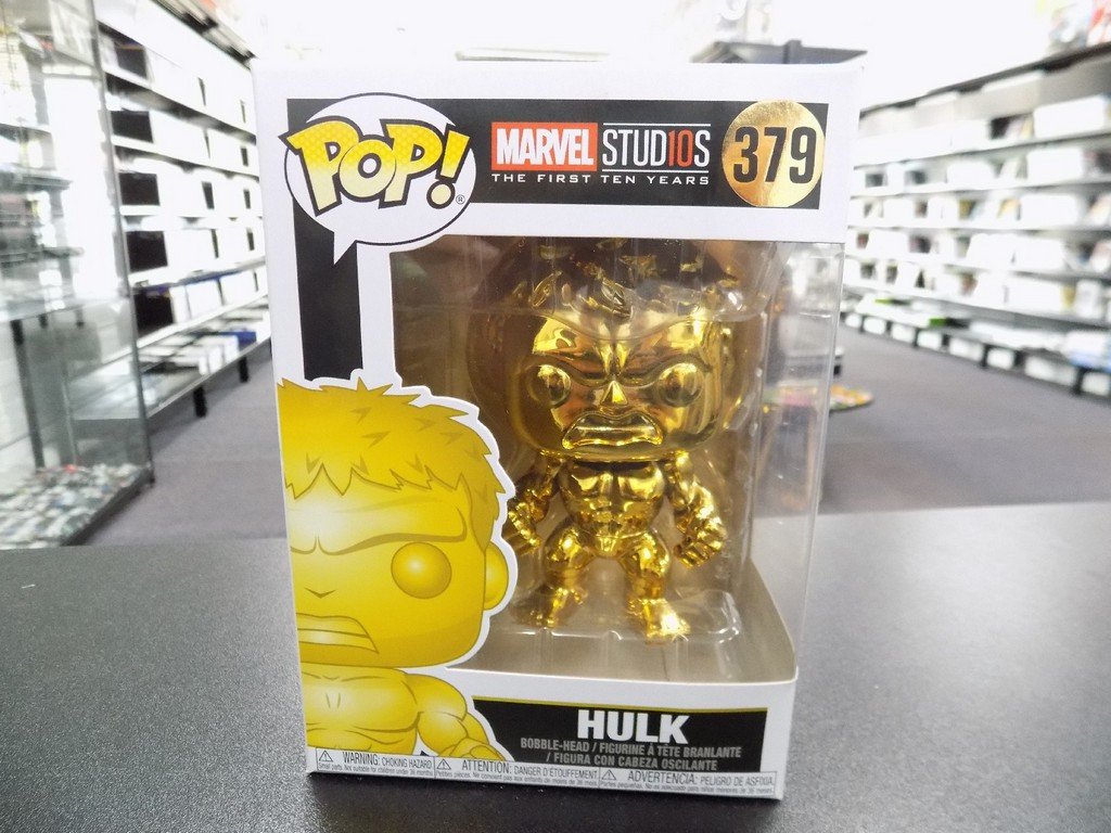 Brand New Funko Pop Hulk Gold 379 Chrome Vinyl Figure