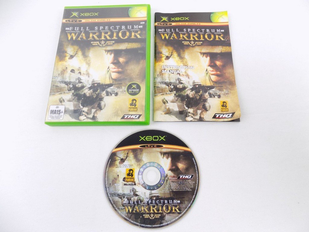 Mint Disc Xbox Original Full Spectrum Warrior Inc Manual