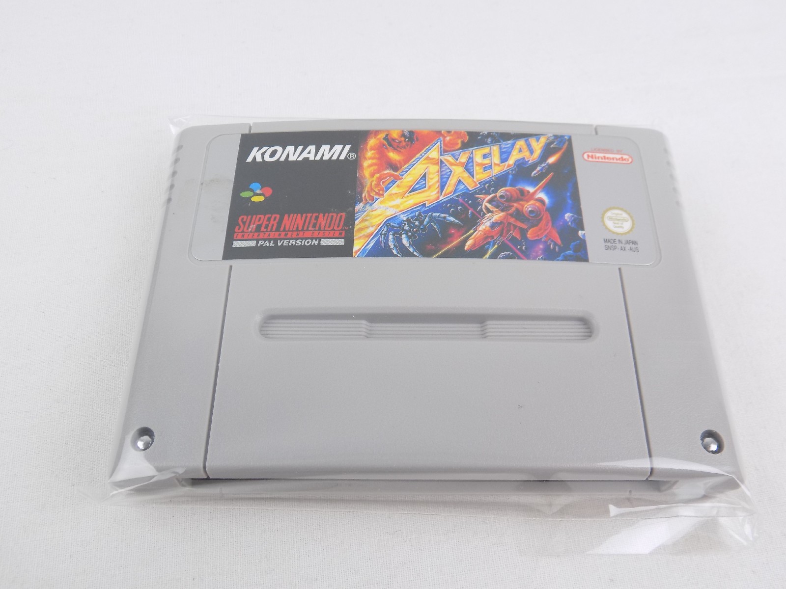 SNES Super Nintendo Like New Axelay - PAL - Grade A - Starboard Games