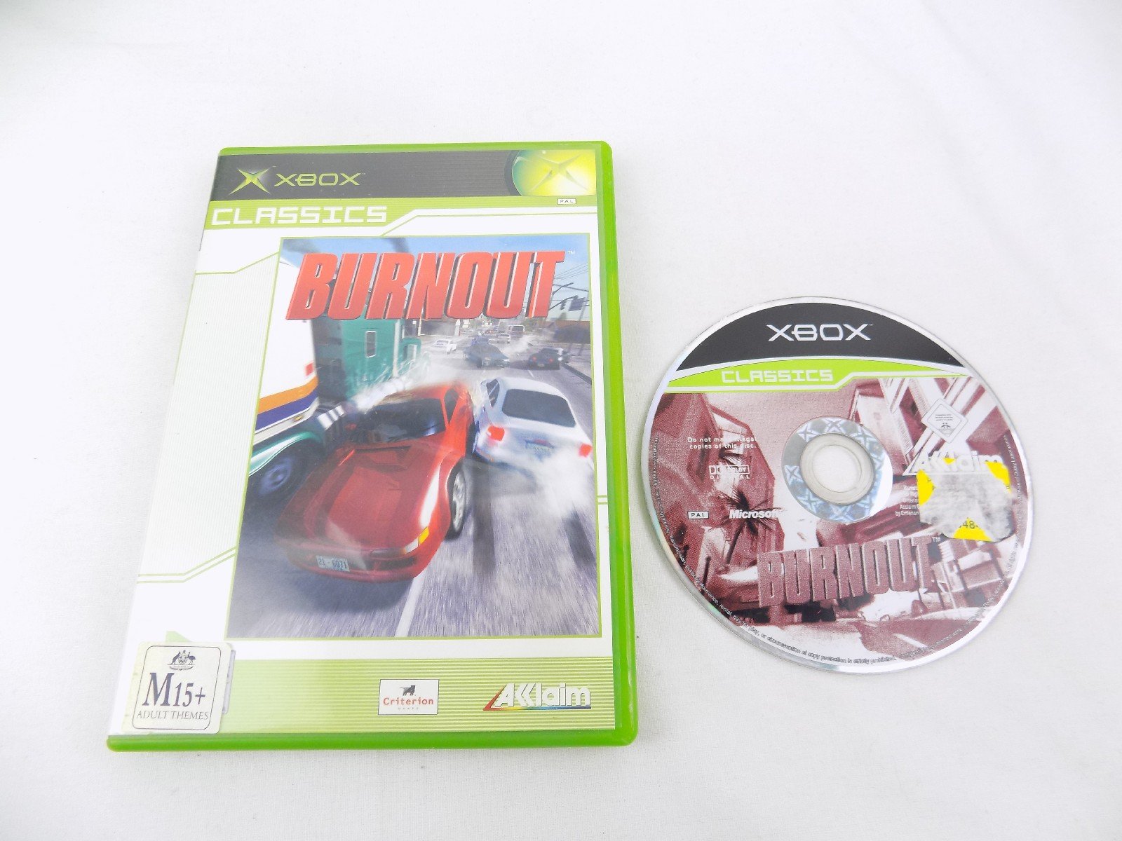 Mint Disc Xbox Original Burnout - No Manual