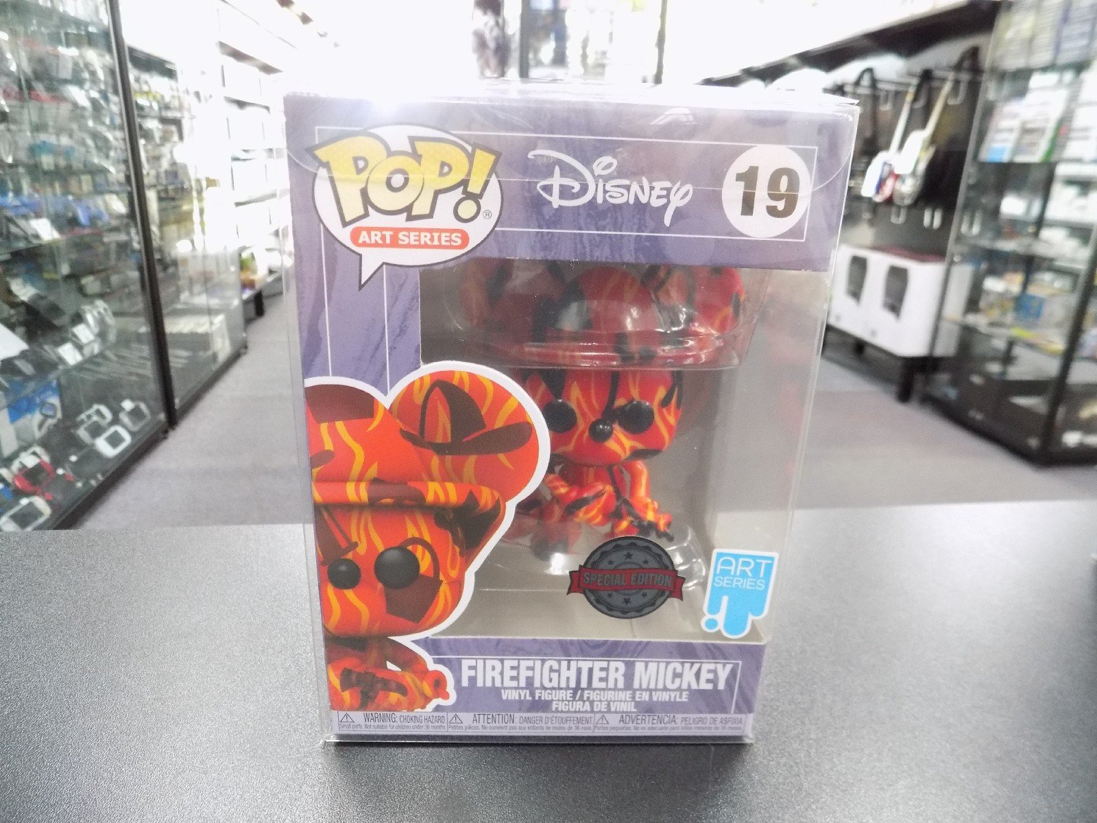 Brand New Funko Pop Art Series Mickey Mouse Firefighter Mickey 19 Vinyl Figure