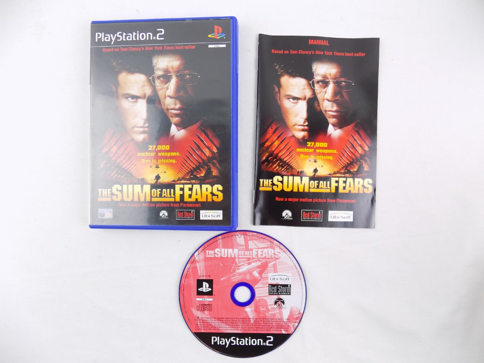 Mint Disc Playstation 2 Ps2 The Sum Of All Fears - Includes Manual Free ...