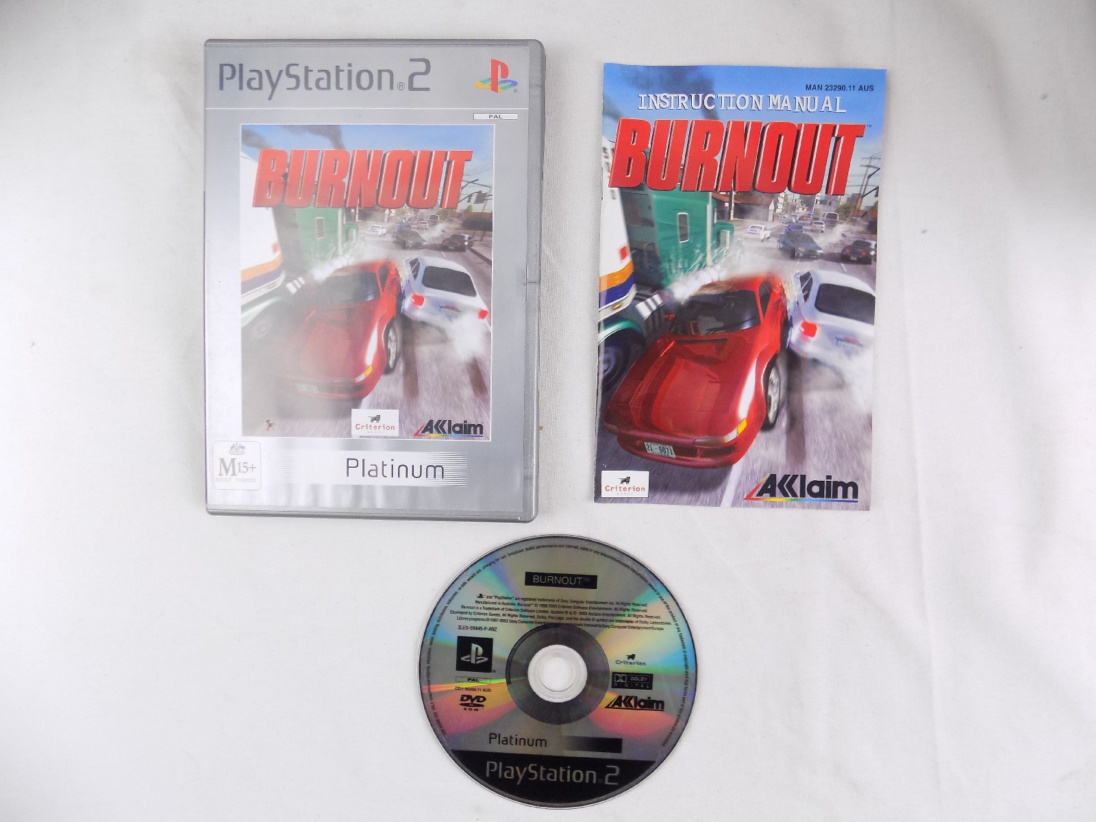 Mint Disc Playstation 2 Ps2 Platinum Burnout - Inc Manual Free Postage ...