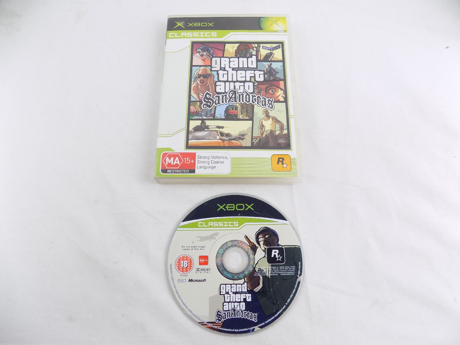 Mint Disc Xbox Original Classics Grand Theft Auto San Andreas- No ...