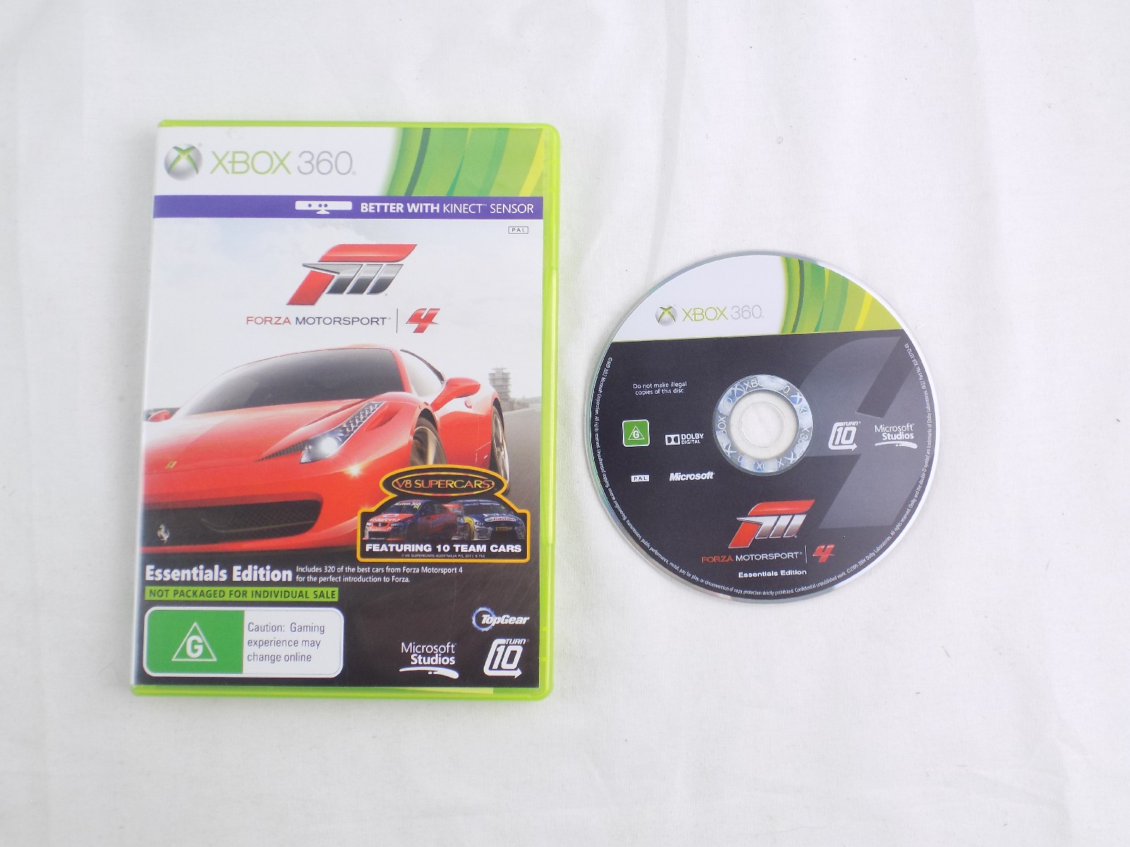 Mint Disc Xbox 360 Forza 4 Essentials No Manual Free Postage Starboard Games 2296