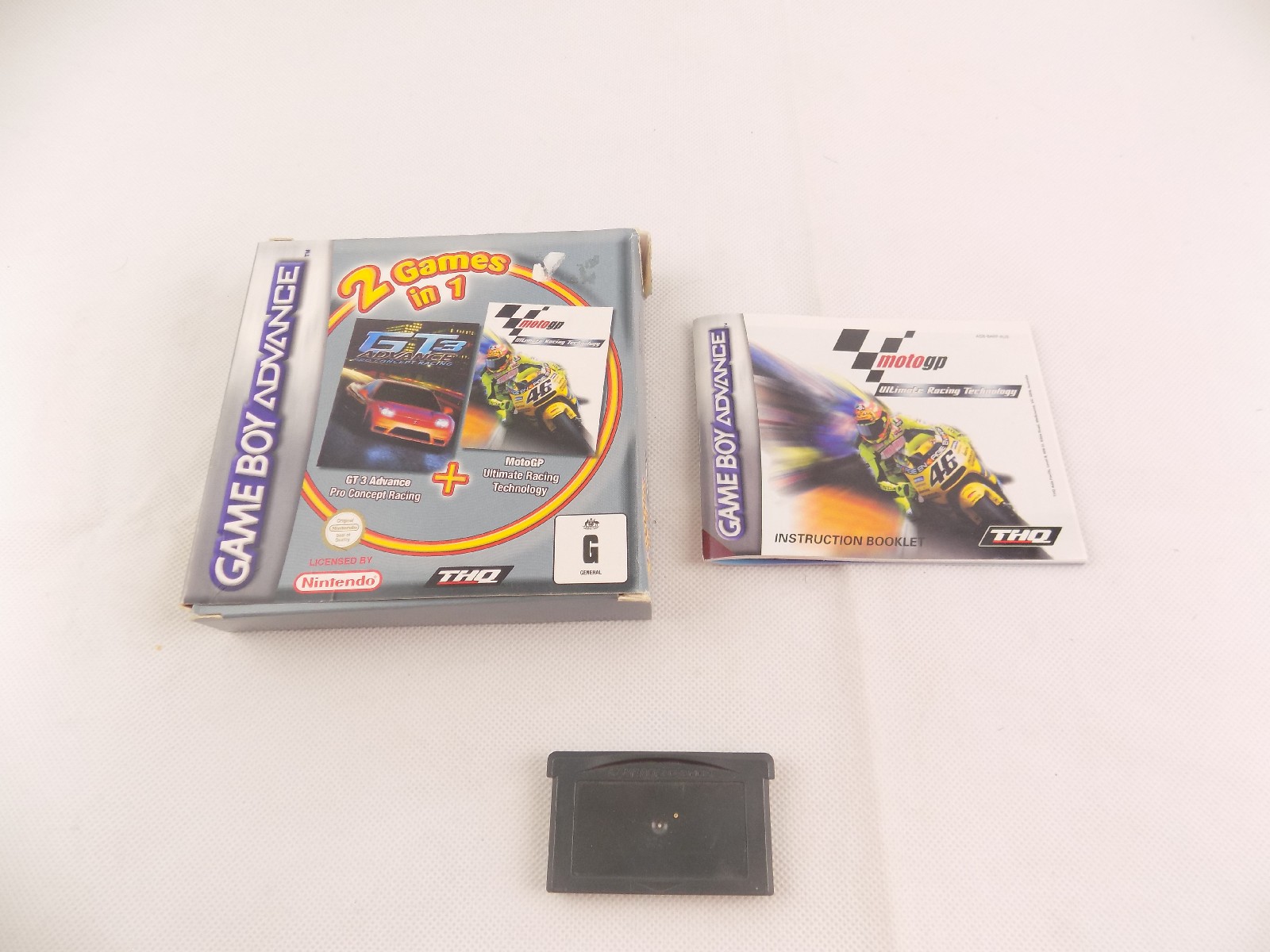 Boxed GameBoy Advance GBA GT 3 Advance + Moto GP 2 Games in 1 Free Postage