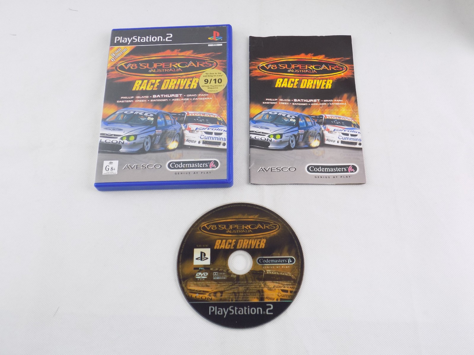 Mint Disc Playstation 2 Ps2 V8 Supercars Australia Race Driver - Inc ...