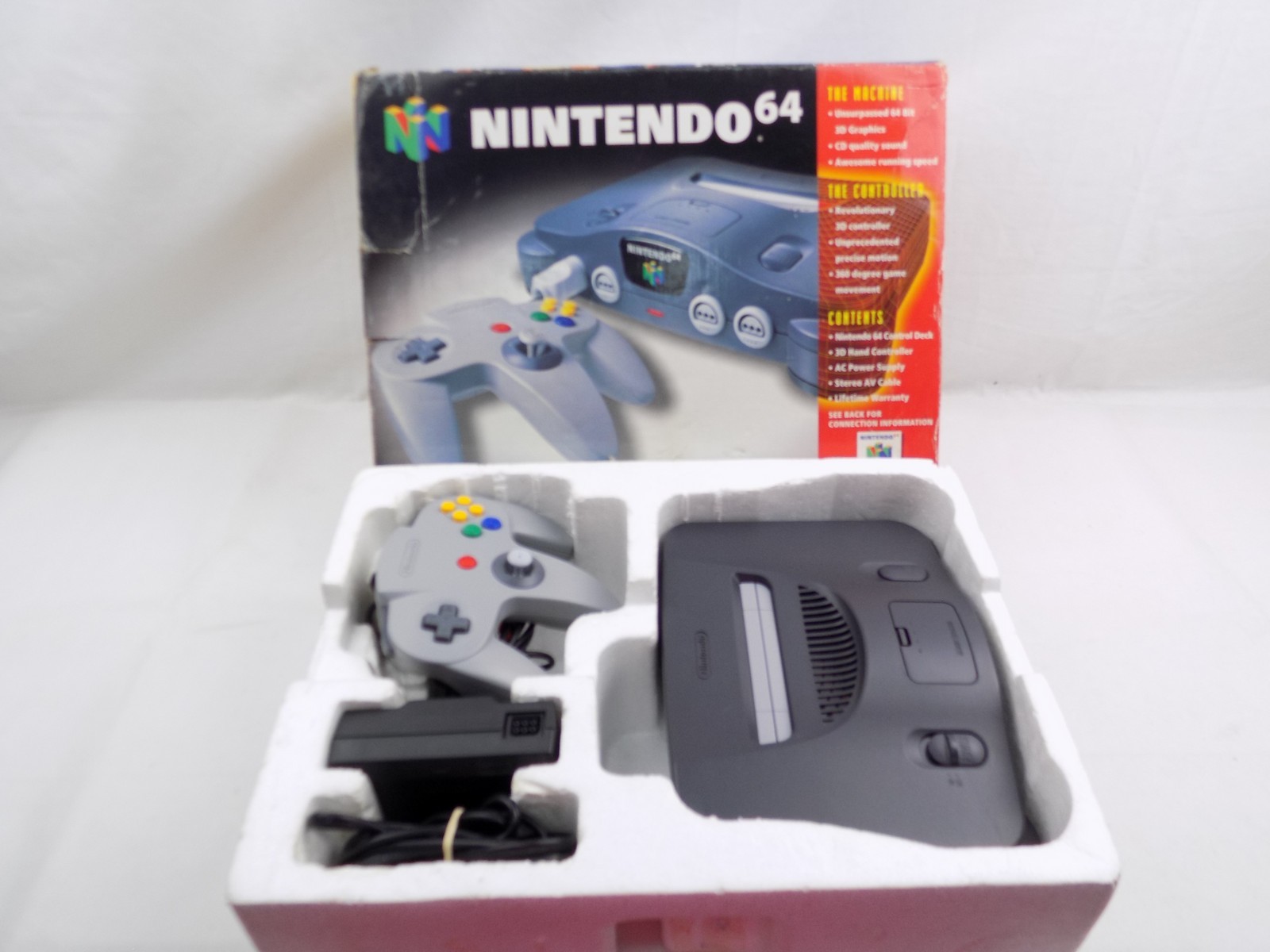 Boxed Nintendo 64 N64 Console With Controller And Cables - Starboard Games