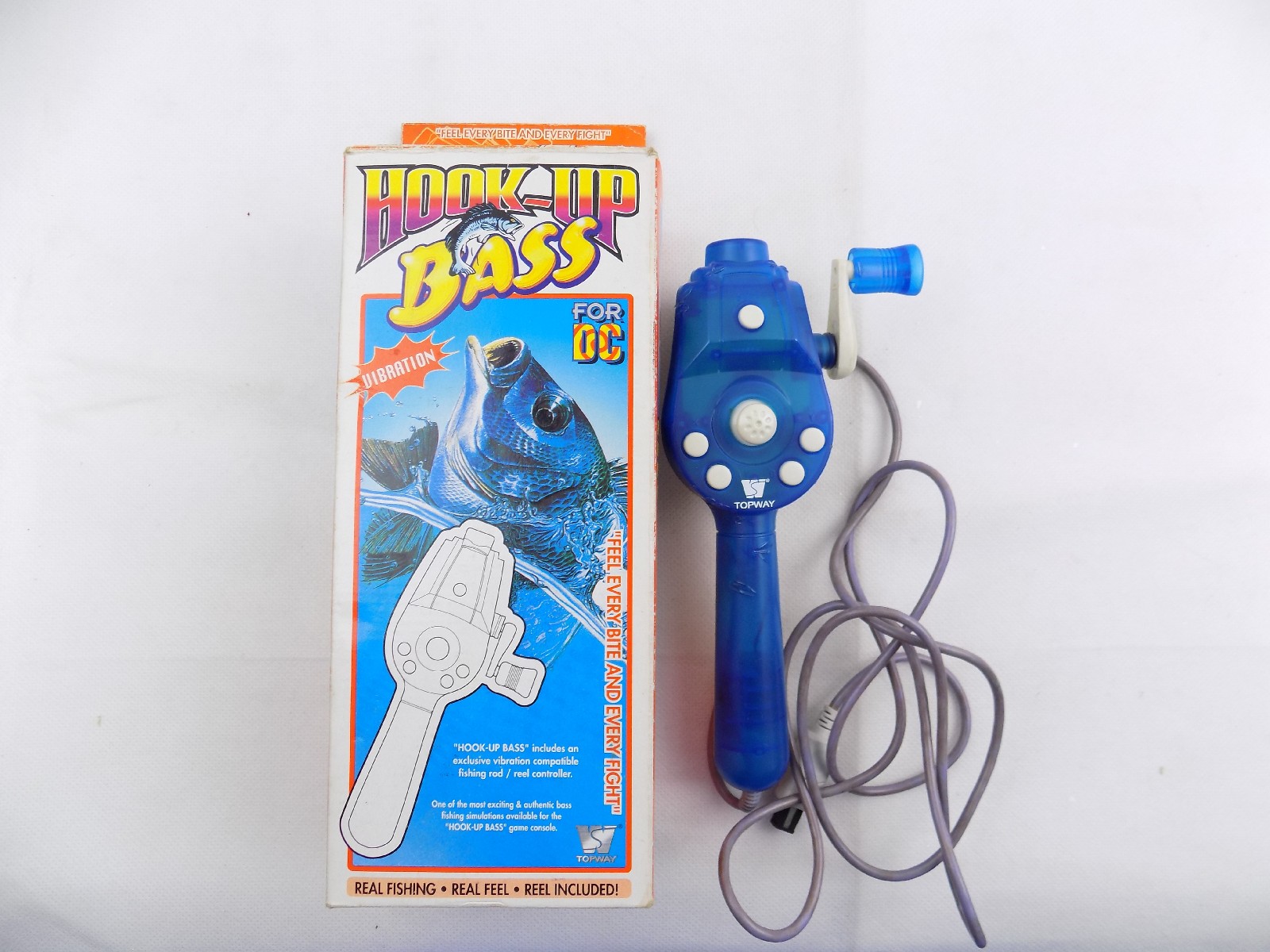 Boxed Topway Hook-Up Bass Fishing Rod Translucent Blue Controller For  Dreamcast