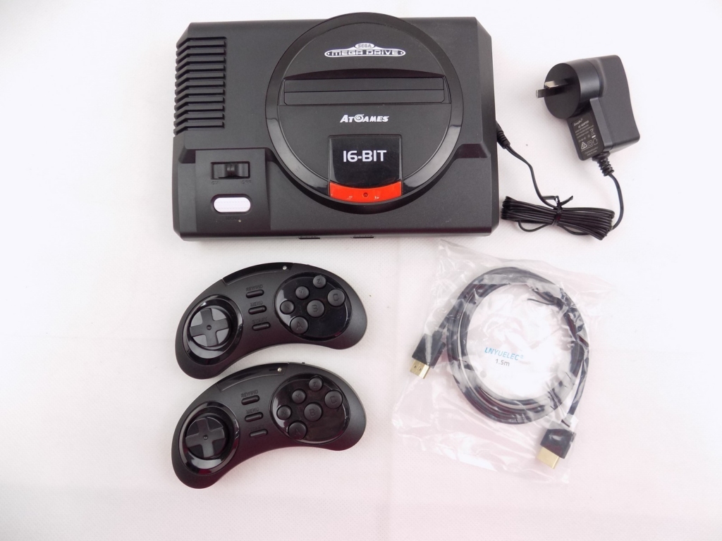 AT Games Sega Mega Drive Flashback Mini Console With Controllers And ...