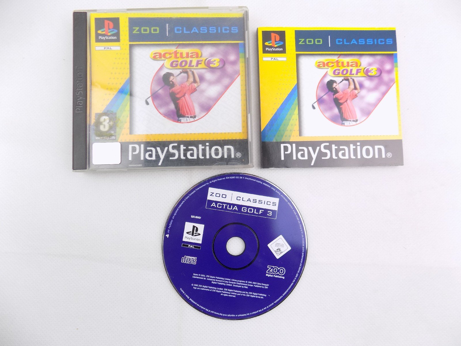 Mint Disc Playstation 1 Ps1 Actua Golf 3 - Inc Manual