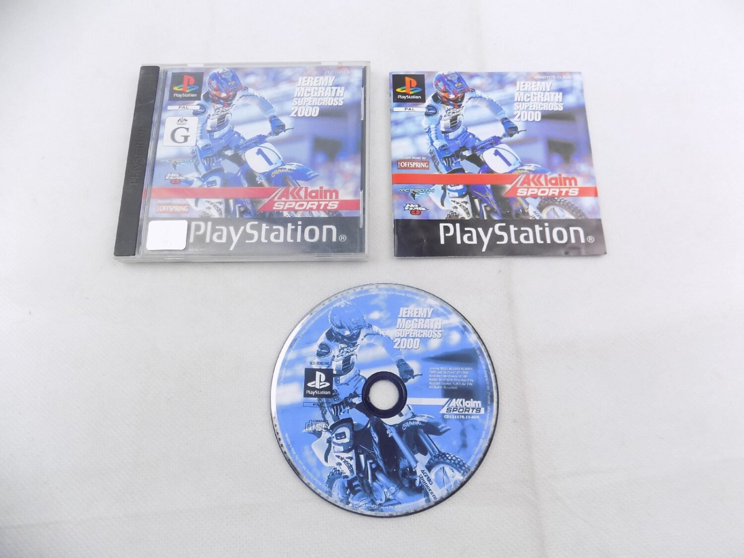 Mint Disc Playstation 1 Ps1 Jeremy McGrath Supercross 2000 - Inc Manual Black Label