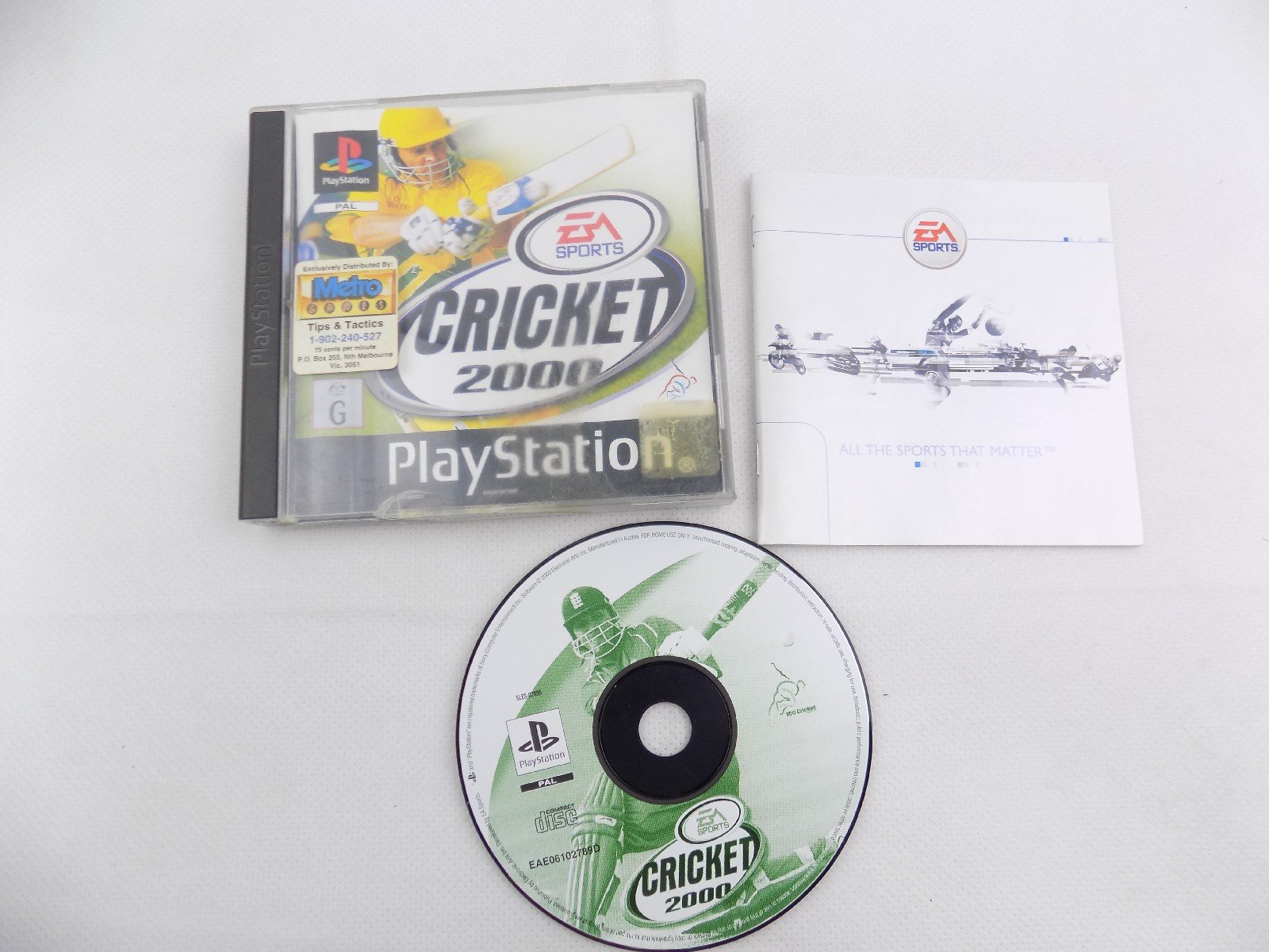 Mint Disc Playstation 1 Ps1 Cricket 2000 - Inc Manual
