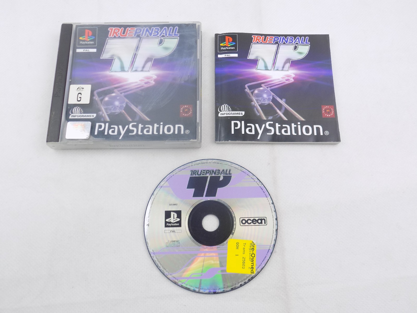 Mint Disc Playstation 1 Ps1 True Pinball – Inc Manual Black Label Free ...