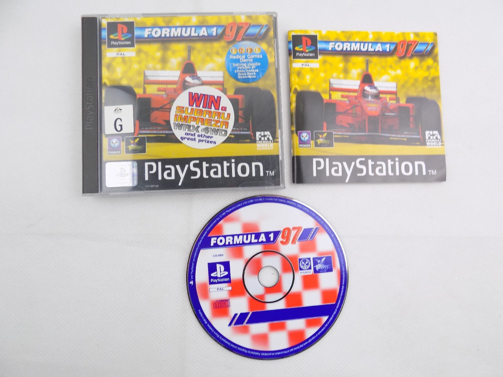 Mint Disc Playstation 1 Ps1 Formula 1 97 - Inc Manual