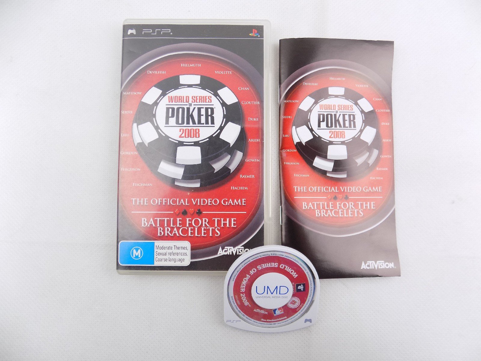 Playstation Portable PSP World Series of Poker 2008 - Battle for the Bracelets - Inc Manual