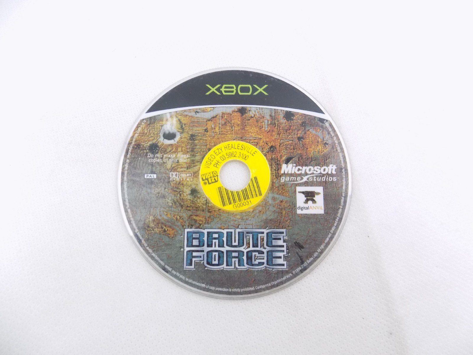 Mint Disc Xbox Original Brute Force - Disc Only