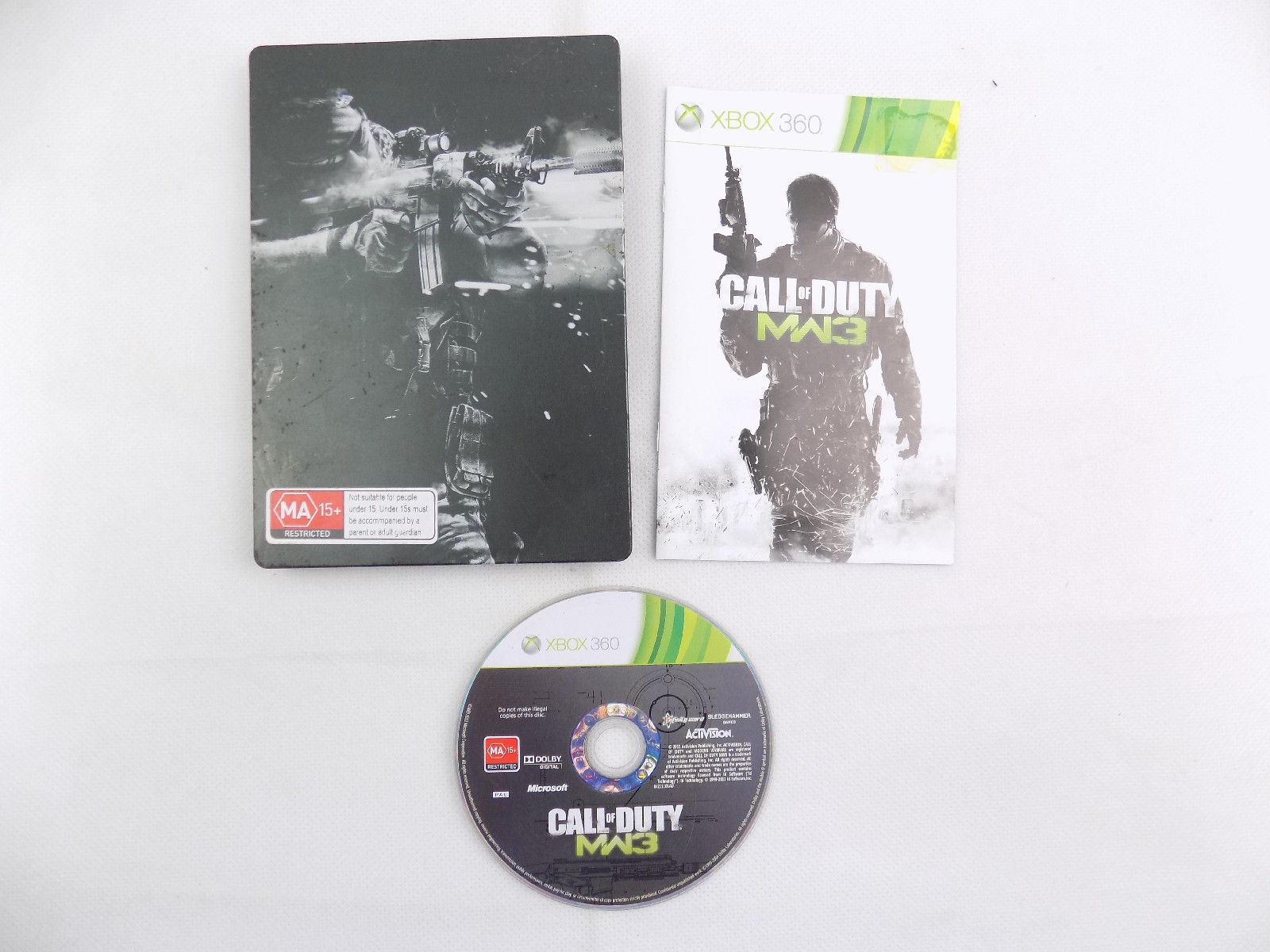 Mint Disc Xbox 360 Call Of Duty Modern Warfare 3 MW3 Steelbook Edition ...