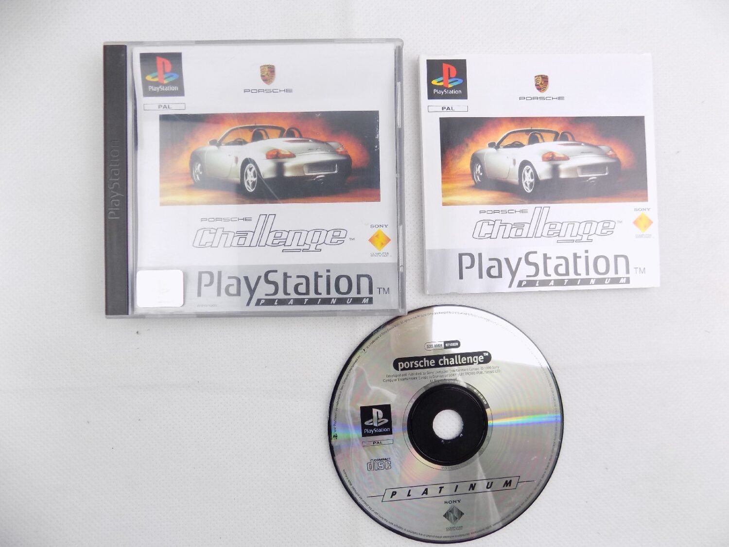 Mint Disc Playstation 1 Ps1 Porsche Challenge - Inc Manual Platinum