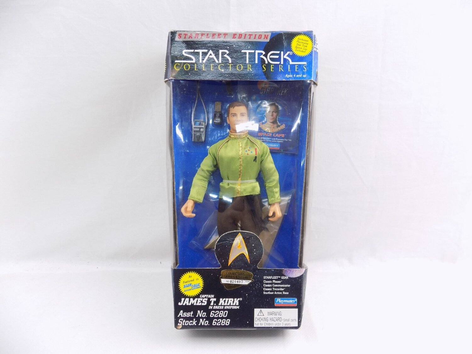 Boxed Playmates Star Trek Collector Series Starfleet Edition Captain James T. Kirk In Dress Uniform Figure